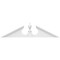 Ekena Millwork Acorn Architectural Grade PVC Pediment, 68"W x 17"H x 2-3/4"P (Pitch 6/12) PEDPS068X170ACR00 - alternate 4